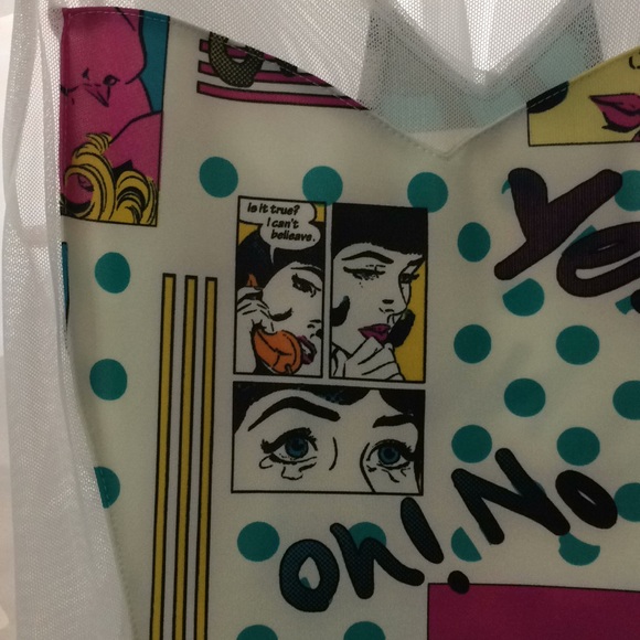 White Cartoon Bodycon Bubblegum POP Dress - Picture 2 of 6